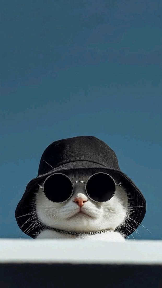 Cat wearing sunglasses